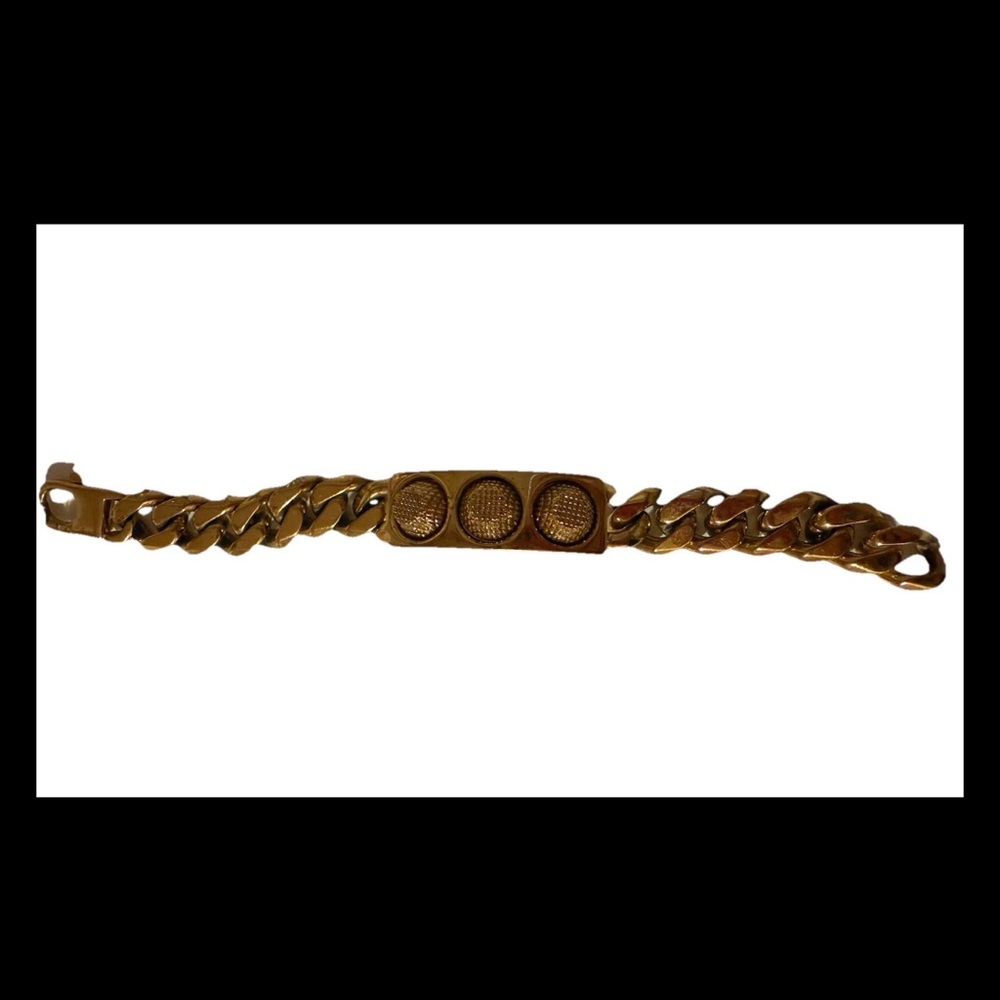Balenciaga Gold ID Chain Bracelet